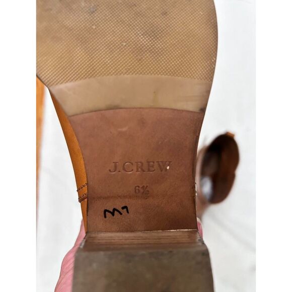 J.Crew Parker Cognac Tan Leather Slip on Ankle Boots - Size 6.5 - Picture 7 of 7